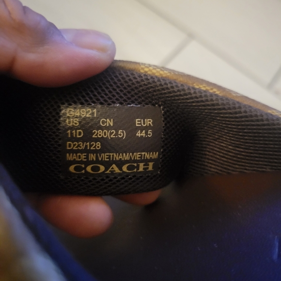 Coach mens flip flops size 11 signature canvas - Picture 3 of 5
